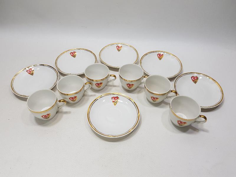 1923 TÜRKİYE CUMHURİYETİNİN KURULUŞU ANISINA SÜMERBANK TARAFINDAN YAPILMIŞ FİNCAN TAKIMI