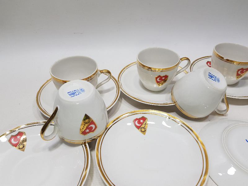 1923 TÜRKİYE CUMHURİYETİNİN KURULUŞU ANISINA SÜMERBANK TARAFINDAN YAPILMIŞ FİNCAN TAKIMI