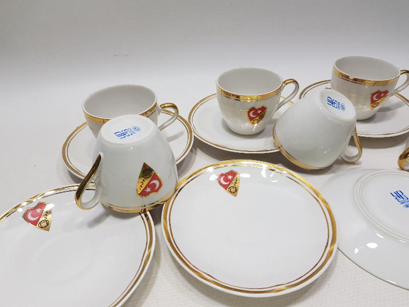 1923 TÜRKİYE CUMHURİYETİNİN KURULUŞU ANISINA SÜMERBANK TARAFINDAN YAPILMIŞ FİNCAN TAKIMI