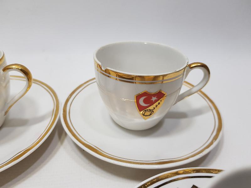 1923 TÜRKİYE CUMHURİYETİNİN KURULUŞU ANISINA SÜMERBANK TARAFINDAN YAPILMIŞ FİNCAN TAKIMI