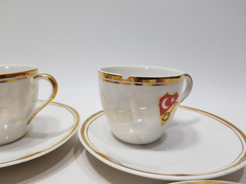 1923 TÜRKİYE CUMHURİYETİNİN KURULUŞU ANISINA SÜMERBANK TARAFINDAN YAPILMIŞ FİNCAN TAKIMI