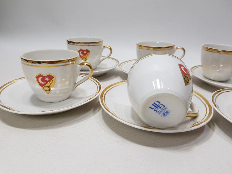 1923 TÜRKİYE CUMHURİYETİNİN KURULUŞU ANISINA SÜMERBANK TARAFINDAN YAPILMIŞ FİNCAN TAKIMI