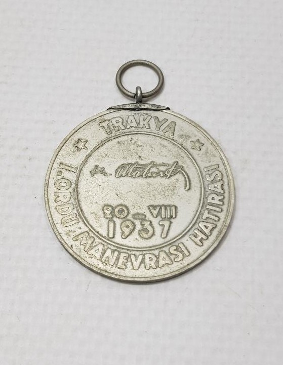 ATATÜRK'ÜN DE KATILDIĞI 1937 TRAKYA 1. ORDU MANEVRASI MADALYASI 