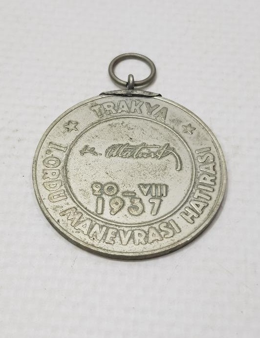 ATATÜRK'ÜN DE KATILDIĞI 1937 TRAKYA 1. ORDU MANEVRASI MADALYASI 