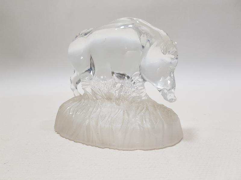 ANTİKA LALİK CAM DOMUZ BİBLOSU