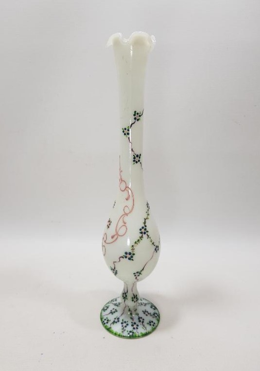 OSMANLI DÖNEMİ ÇİÇEKLİ MİNEL İ OPAL VAZO