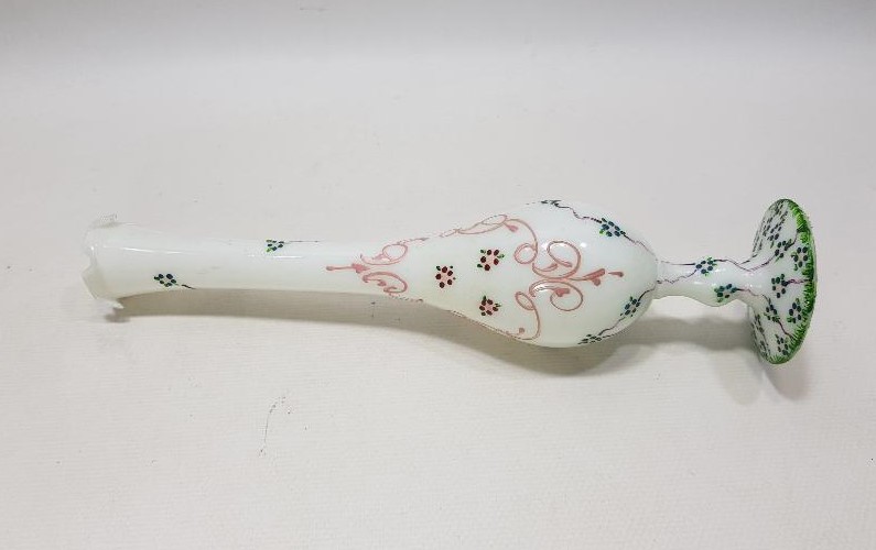 OSMANLI DÖNEMİ ÇİÇEKLİ MİNEL İ OPAL VAZO