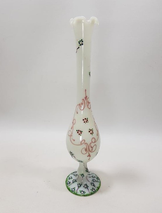 OSMANLI DÖNEMİ ÇİÇEKLİ MİNEL İ OPAL VAZO