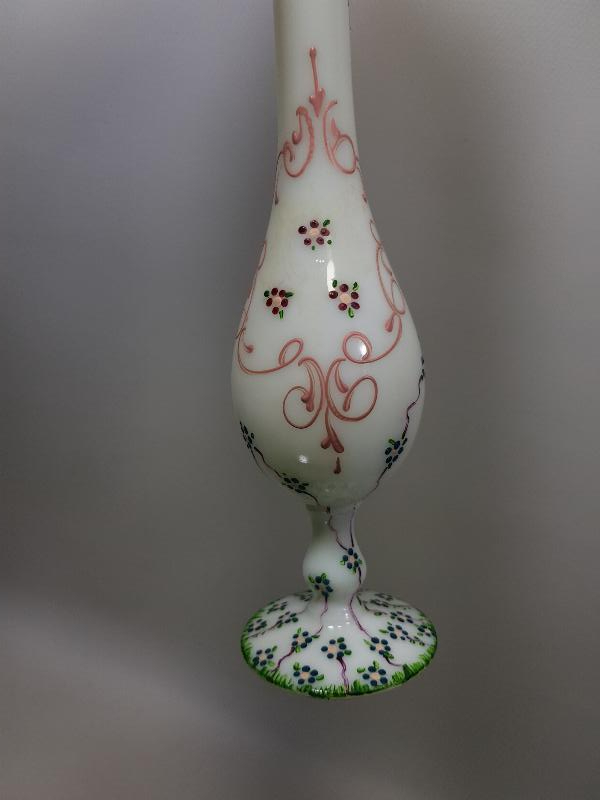 OSMANLI DÖNEMİ ÇİÇEKLİ MİNEL İ OPAL VAZO