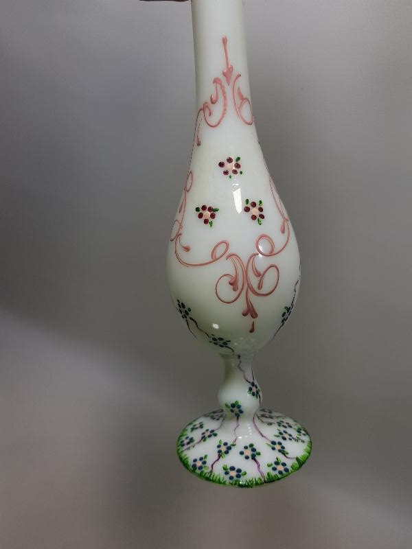 OSMANLI DÖNEMİ ÇİÇEKLİ MİNEL İ OPAL VAZO