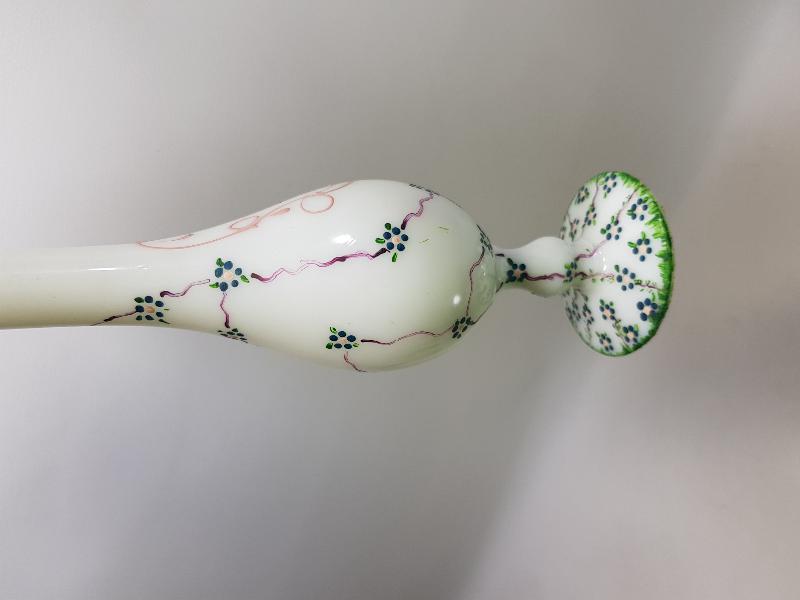 OSMANLI DÖNEMİ ÇİÇEKLİ MİNEL İ OPAL VAZO