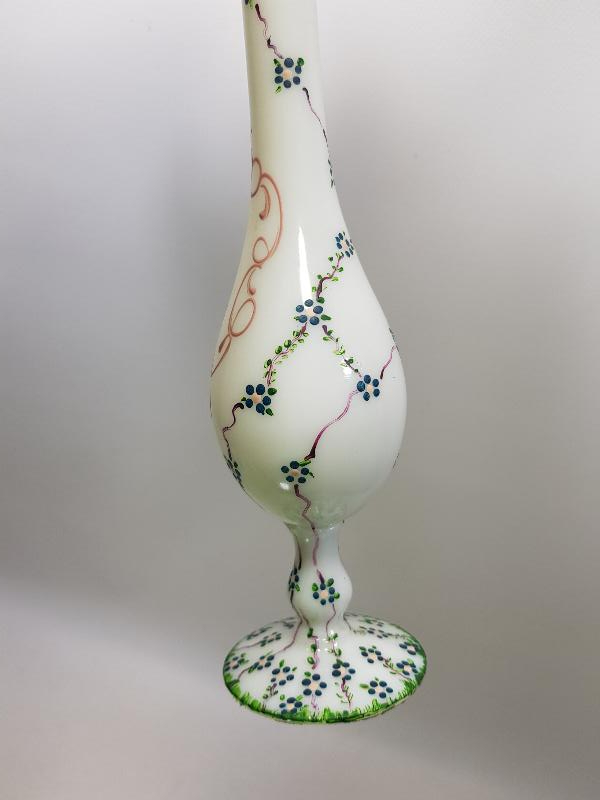 OSMANLI DÖNEMİ ÇİÇEKLİ MİNEL İ OPAL VAZO