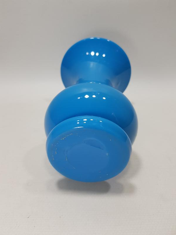 OSMANLI DÖNEMİ MAVİ RENKLİ OPAL VAZO 