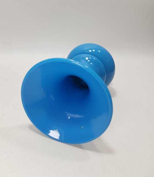 OSMANLI DÖNEMİ MAVİ RENKLİ OPAL VAZO 