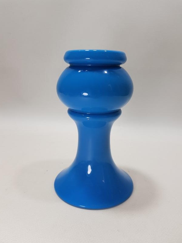 OSMANLI DÖNEMİ MAVİ RENKLİ OPAL VAZO 