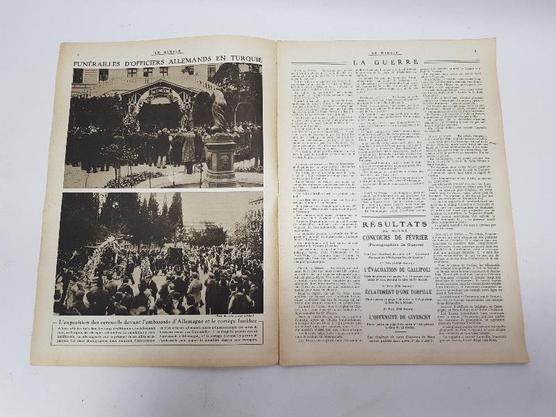 1. DÜNYA SAVAŞI DÖNEMİ 5 MART 1916 TARİHLİ LE MIROIR DERGİSİ: ÇANAKKALE CEPHESİ VE ERZURUM TRABZON RUS İŞGALİ