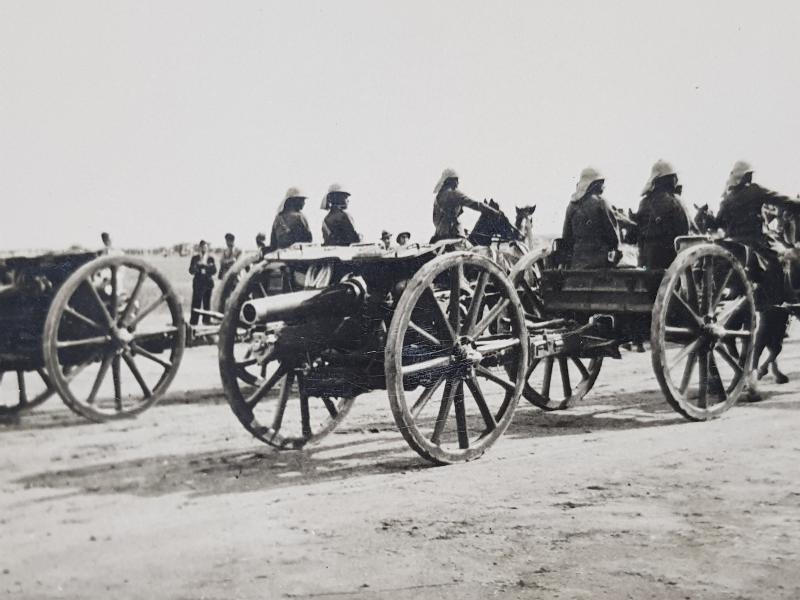1. DÜNYA SAVAŞI DÖNEMİ BAĞDAT'TAKİ TÜRK TOPÇU BİRLİĞİ ORJİNAL FOTOĞRAF