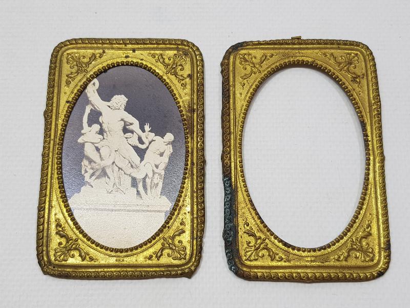 ANTİKA BİR ÇİFT ALTIN KAPLAMA FOTOĞRAFLIK