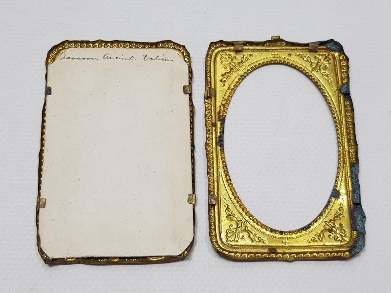 ANTİKA BİR ÇİFT ALTIN KAPLAMA FOTOĞRAFLIK