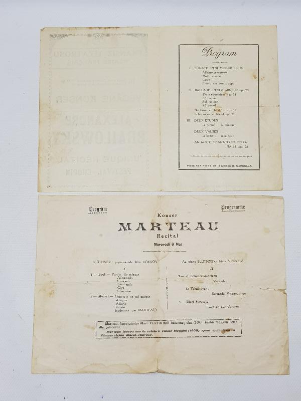 CUMHURİYET İLK DÖNEM İKİ ADET KONSER BİLETİ 