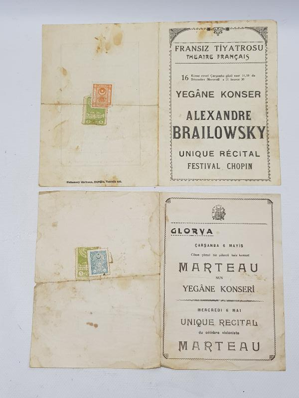 CUMHURİYET İLK DÖNEM İKİ ADET KONSER BİLETİ 