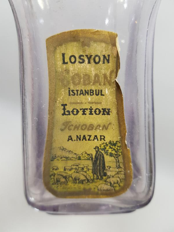 CUMHURİYET İLK DÖNEM TCHOBAN KOLONYA ŞİŞESİ 