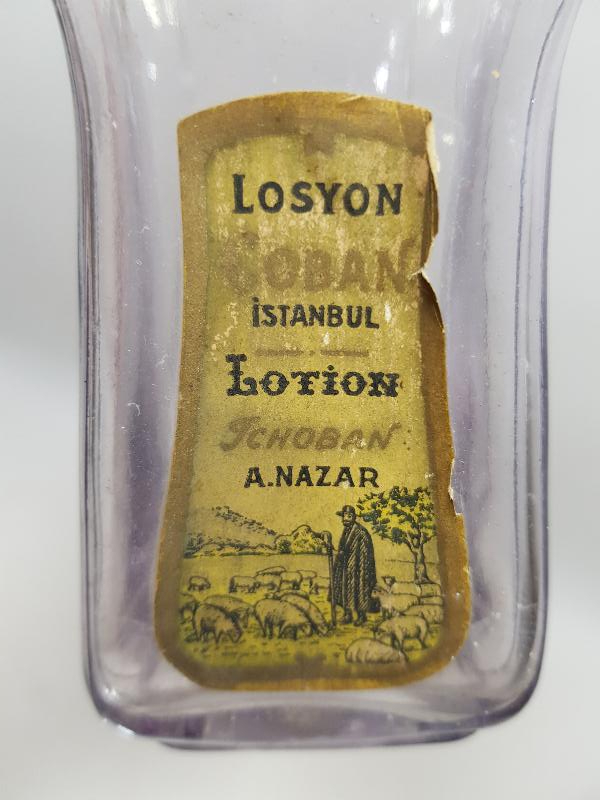 CUMHURİYET İLK DÖNEM TCHOBAN KOLONYA ŞİŞESİ 