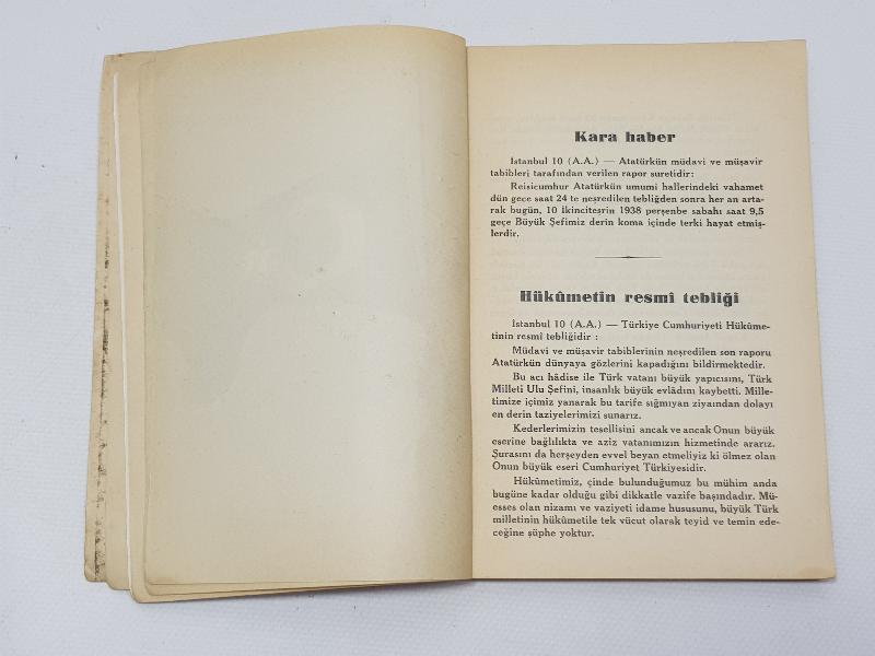 NADİR KİTAP: EN BÜYÜK KAYBIMIZ 10 İKİNCİTEŞRİN 1938