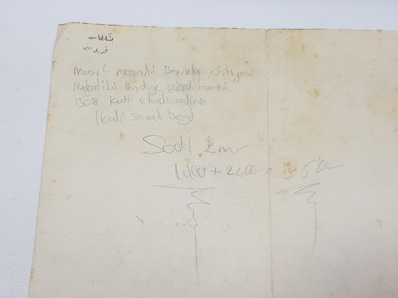 OSMANLI DÖNEMİ ALTIN VARAK TUĞRALI NADİR LİSE DİPLOMASI