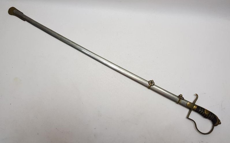 OSMANLI DÖNEMİ ÇOK NADİR TÜRK USTA DAMGALI SUBAY KILICI - İLK KEZ GÖRÜLMEKTEDİR.