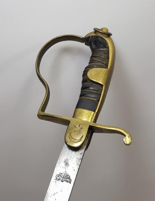 OSMANLI DÖNEMİ ÇOK NADİR TÜRK USTA DAMGALI SUBAY KILICI - İLK KEZ GÖRÜLMEKTEDİR.