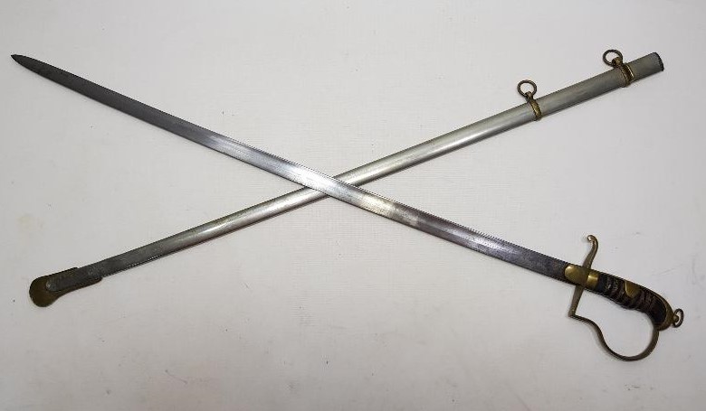 OSMANLI DÖNEMİ ÇOK NADİR TÜRK USTA DAMGALI SUBAY KILICI - İLK KEZ GÖRÜLMEKTEDİR.