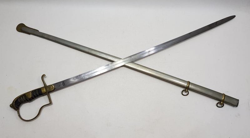 OSMANLI DÖNEMİ ÇOK NADİR TÜRK USTA DAMGALI SUBAY KILICI - İLK KEZ GÖRÜLMEKTEDİR.