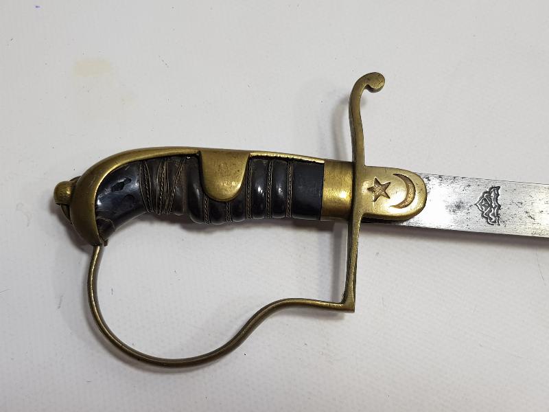 OSMANLI DÖNEMİ ÇOK NADİR TÜRK USTA DAMGALI SUBAY KILICI - İLK KEZ GÖRÜLMEKTEDİR.