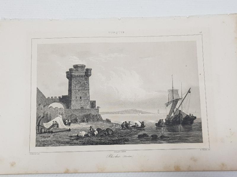 OSMANLI DÖNEMİ RODOS KALESİ GRAVÜRÜ