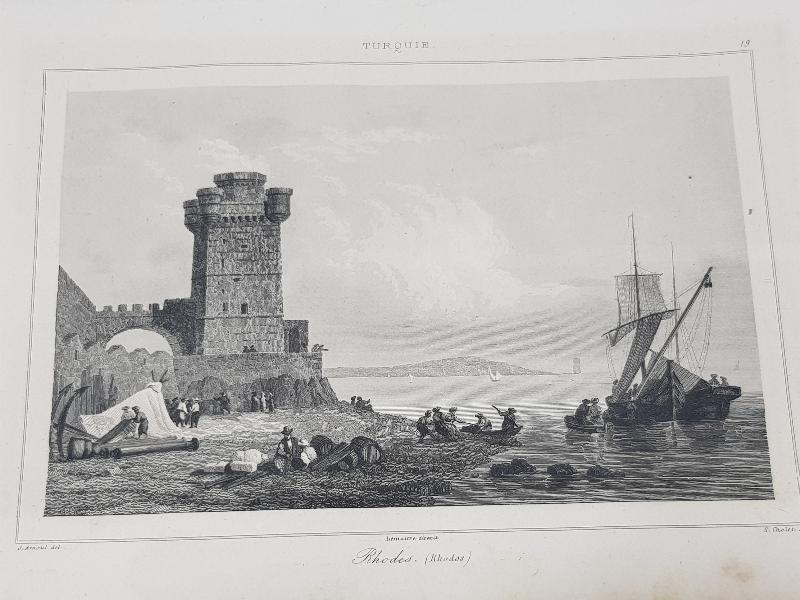 OSMANLI DÖNEMİ RODOS KALESİ GRAVÜRÜ