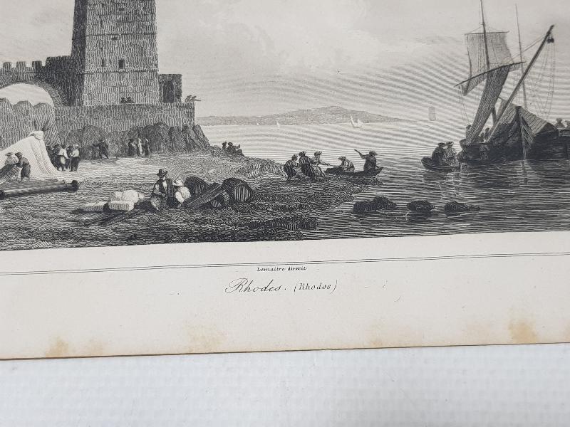 OSMANLI DÖNEMİ RODOS KALESİ GRAVÜRÜ