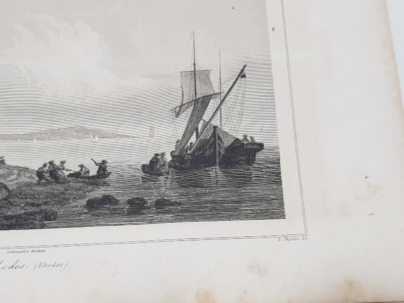 OSMANLI DÖNEMİ RODOS KALESİ GRAVÜRÜ