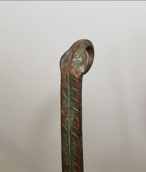 OSMANLI DÖNEMİ YILAN BAŞI FORMLU BAKIR KEVGİR