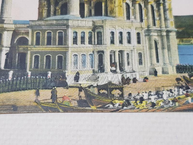 OSMANLI KARTPOSTAL: SULTAN MEHMET REŞAD'IN ORTAKÖY CAMİİNE TEŞRİFİ