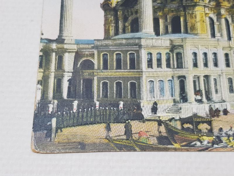 OSMANLI KARTPOSTAL: SULTAN MEHMET REŞAD'IN ORTAKÖY CAMİİNE TEŞRİFİ