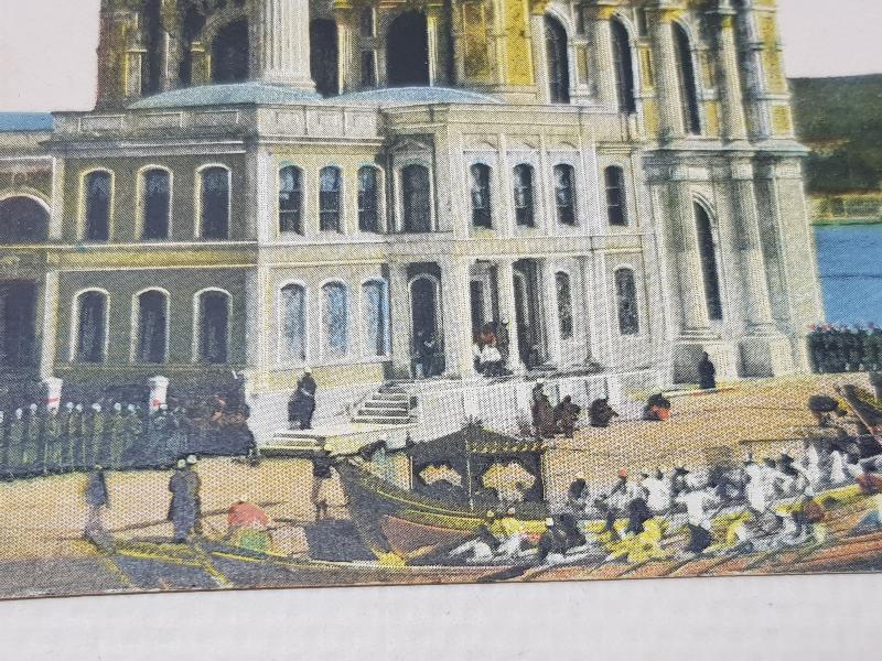 OSMANLI KARTPOSTAL: SULTAN MEHMET REŞAD'IN ORTAKÖY CAMİİNE TEŞRİFİ