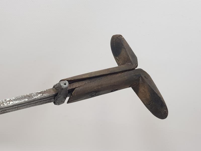 1879 TARİHLİ CORCİOS KONYA YAZILI YATAĞAN KILICINA ÇEVRİLMİŞ GANİMET SÜNGÜSÜ