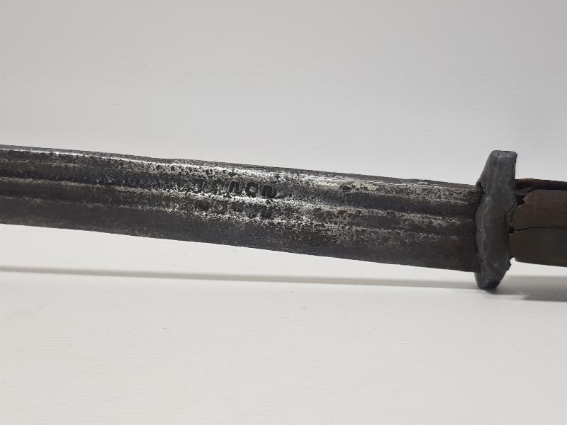 1879 TARİHLİ CORCİOS KONYA YAZILI YATAĞAN KILICINA ÇEVRİLMİŞ GANİMET SÜNGÜSÜ