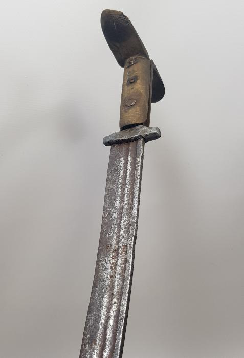 1879 TARİHLİ CORCİOS KONYA YAZILI YATAĞAN KILICINA ÇEVRİLMİŞ GANİMET SÜNGÜSÜ