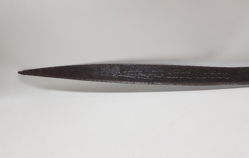 OSMANLI DÖNEMİ GÜMÜŞ ÇAKMA İŞLEMELİ YENİÇERİ YATAĞAN KILICI