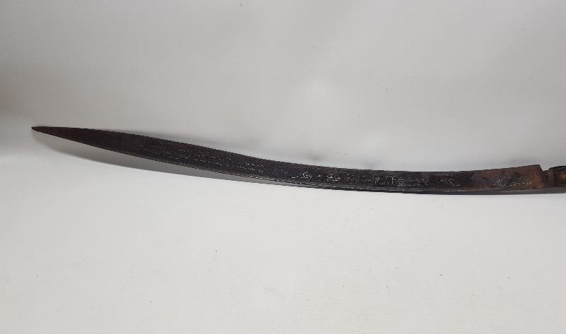 OSMANLI DÖNEMİ GÜMÜŞ ÇAKMA İŞLEMELİ YENİÇERİ YATAĞAN KILICI