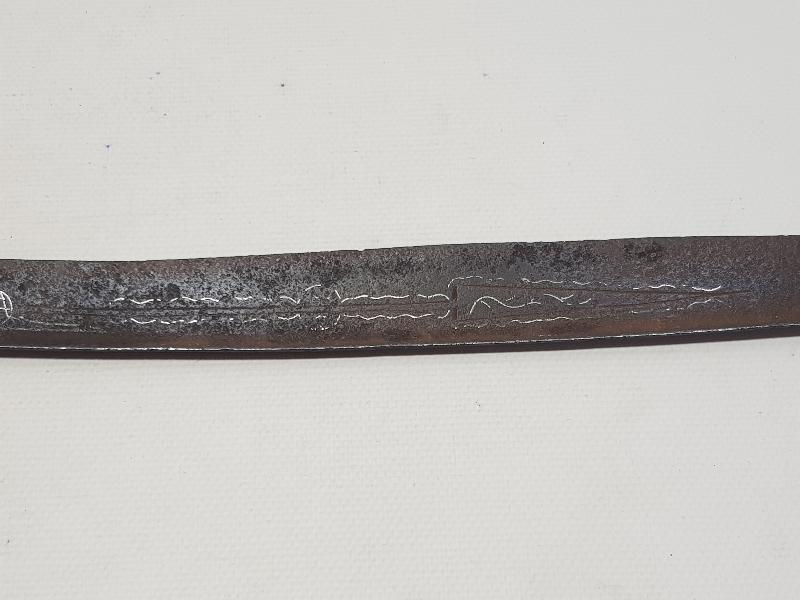 OSMANLI DÖNEMİ GÜMÜŞ ÇAKMA İŞLEMELİ YENİÇERİ YATAĞAN KILICI