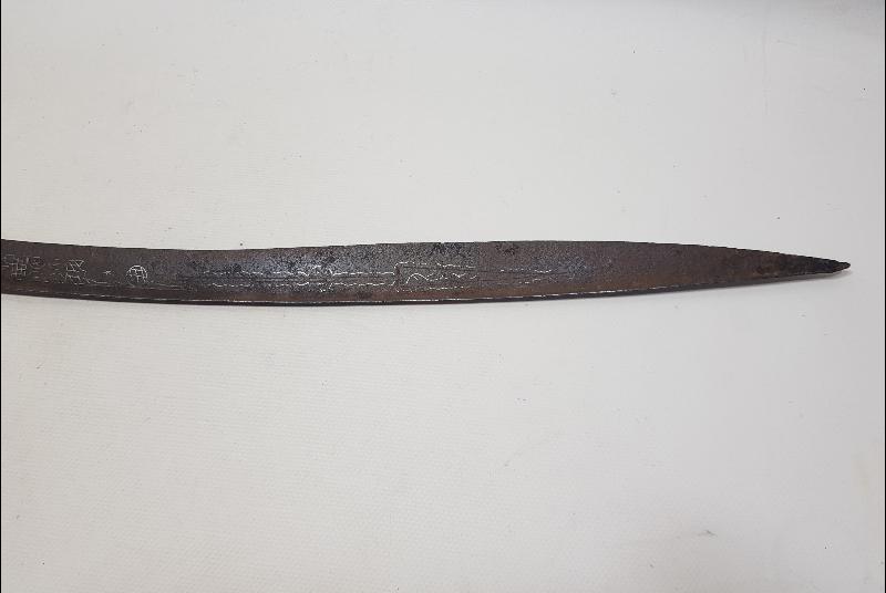 OSMANLI DÖNEMİ GÜMÜŞ ÇAKMA İŞLEMELİ YENİÇERİ YATAĞAN KILICI