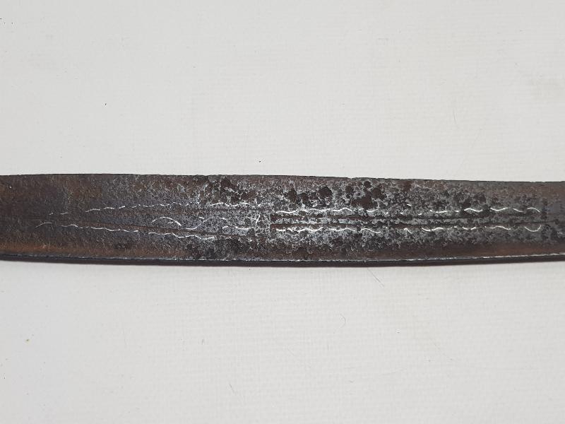 OSMANLI DÖNEMİ GÜMÜŞ ÇAKMA İŞLEMELİ YENİÇERİ YATAĞAN KILICI